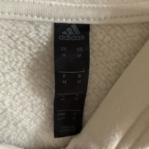 Adidas Cream Hoodie with Black Tag - Picture 3 of 4